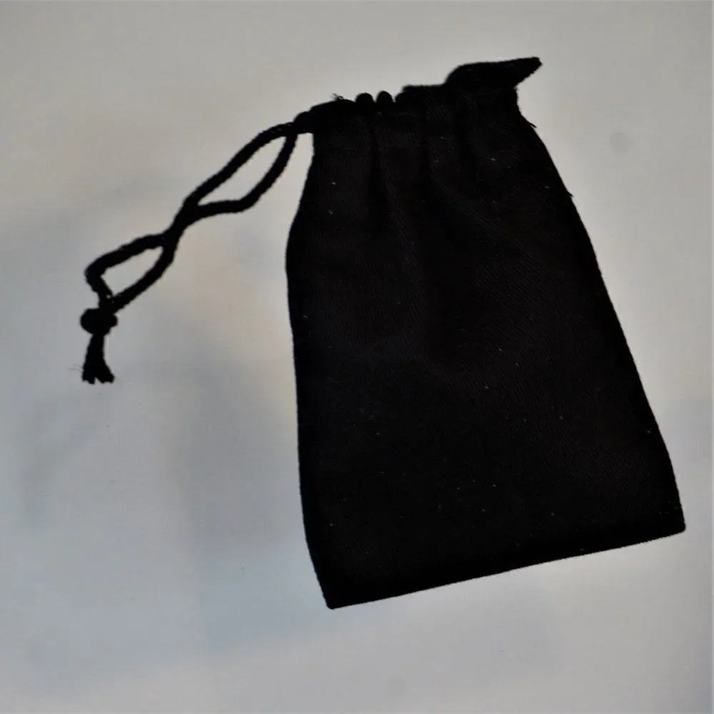 Eves Addiction Vintage Dust Bag Jewelry Storage Black Velour Drawstring